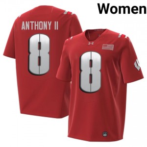 Red Vinny Anthony II #8 Wisconsin Badgers 2026 Jersey | Women University Football Limited Stitch 97535776