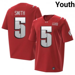 Red Carter Smith #5 Badgers 2026 Jersey | Youth Player Football Essential Embroidery 87146513