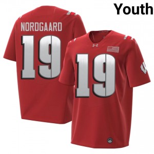 Red Langdon Nordgaard #19 Wisconsin Badgers 2026 Jersey | Youth College Football Top-Tier Embroidery 52663642