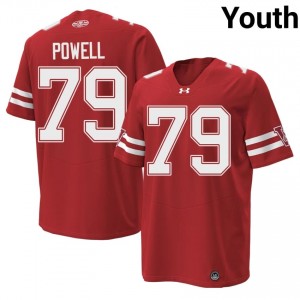 #79 Logan Powell Badgers Red 1980 Throwback Jersey | Iconic Swen Youth NCAA Football Gear 38722161