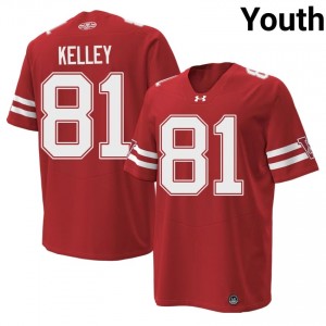 #81 Mason Kelley UW Red 1980 Throwback Jersey | Authentic Swen Youth High School Football Gear 22819757