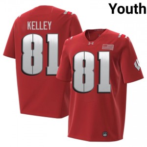 Red Mason Kelley #81 Wisconsin 2026 Jersey | Youth University Football Limited Embroidery 98873540