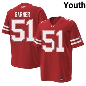 #51 Micheal Garner Badgers Red 1980 Throwback Jersey | Authentic Swen Youth High School Football Gear 28322206