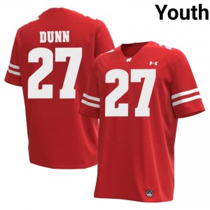 Raphael Dunn #27 Badgers Jersey | Gameday Red NCAA Football Youth Embroidery 67861280
