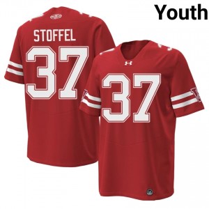 #37 Treve Stoffel UW Badgers Red 1980 Throwback Jersey | Officially Licensed Swen Youth College Football Gear 57195226