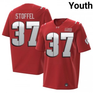 Red Treve Stoffel #37 UW 2026 Jersey | Youth NCAA Football Pro-Grade Embroidery 44448853
