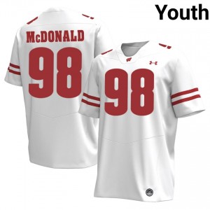 UW Will McDonald #98 White Jersey | Premium Stitched Player Football Youth Apparel 67627069