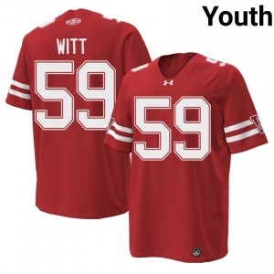 #59 Aaron Witt Wisconsin Red 1980 Throwback Jersey | Pro Cut Swen Youth Player Football Gear 48756048