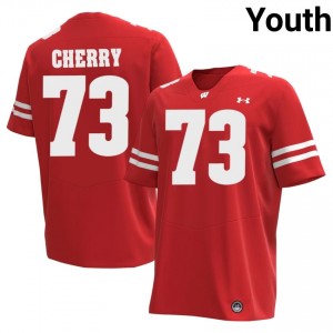 Blake Cherry #73 UW Jersey | Gameday Red NCAA Football Youth Embroidery 13327065