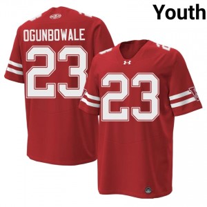 #23 Dare Ogunbowale Badgers Red 1980 Throwback Jersey | Iconic Swen Youth NCAA Football Gear 87248289