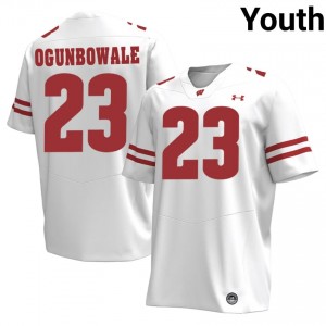 Wisconsin Dare Ogunbowale #23 White Jersey | Durable Stitched College Football Youth Apparel 61276252