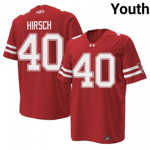 #40 Elroy Hirsch Wisconsin Badgers Red 1980 Throwback Jersey | Iconic Swen Youth NCAA Football Gear 56417446