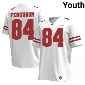 Badgers Jake Ferguson #84 White Jersey | Exclusive Stitched NCAA Football Youth Apparel 15369853