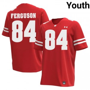 Jake Ferguson #84 Wisconsin Jersey | Elite Thread Red College Football Youth Embroidery 82176553
