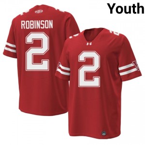 #2 Javan Robinson Wisconsin Red 1980 Throwback Jersey | Pro Cut Swen Youth Player Football Gear 72191908