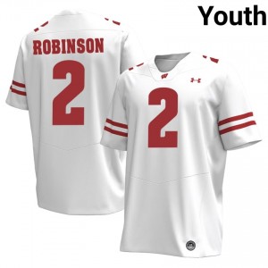UW Javan Robinson #2 White Jersey | Exclusive Stitched NCAA Football Youth Apparel 67790979