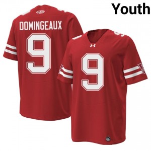 #9 Jaylon Domingeaux Badgers Red 1980 Throwback Jersey | Pro Cut Swen Youth Player Football Gear 57029158