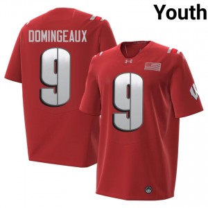 Red Jaylon Domingeaux #9 Wisconsin Badgers 2026 Jersey | Youth High School Football Classic Embroidery 38202037