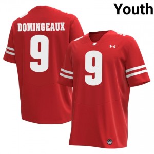 Jaylon Domingeaux #9 UW Jersey | Elite Thread Red College Football Youth Embroidery 71597836