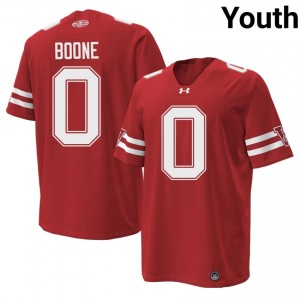 #0 Justus Boone Badgers Red 1980 Throwback Jersey | Licensed Swen Youth University Football Gear 11344879