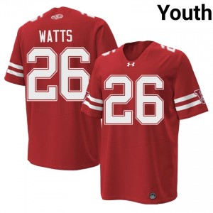 #26 Kah'ni Watts Badgers Red 1980 Throwback Jersey | Officially Licensed Swen Youth College Football Gear 70172294
