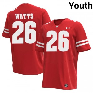 Kah'ni Watts #26 UW Jersey | Alumni Red High School Football Youth Embroidery 68759842