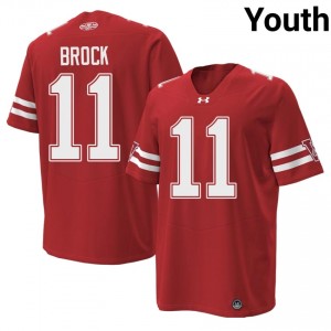 #11 Kash Brock Wisconsin Badgers Red 1980 Throwback Jersey | Iconic Swen Youth NCAA Football Gear 72085320