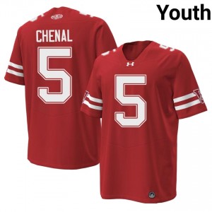 #5 Leo Chenal Wisconsin Red 1980 Throwback Jersey | Licensed Swen Youth University Football Gear 94038509