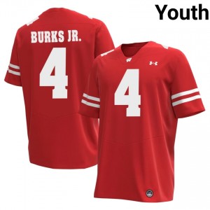 Marvin Burks Jr. #4 UW Jersey | Gameday Red NCAA Football Youth Embroidery 42468382
