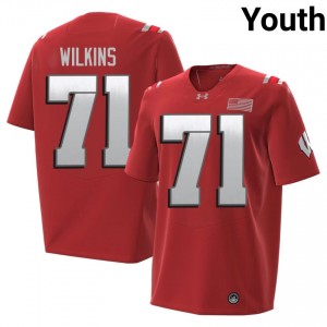 Red PJ Wilkins #71 UW 2026 Jersey | Youth College Football Top-Tier Embroidery 79892214