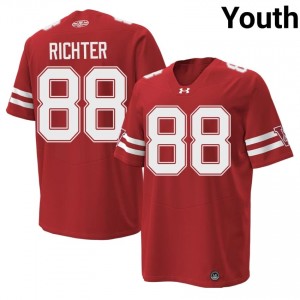 #88 Pat Richter UW Badgers Red 1980 Throwback Jersey | Officially Licensed Swen Youth College Football Gear 90341747