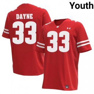 Ron Dayne #33 Badgers Jersey | Gameday Red NCAA Football Youth Embroidery 30717756