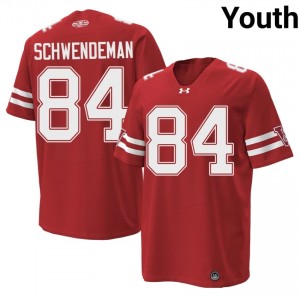 #84 Ryan Schwendeman Wisconsin Badgers Red 1980 Throwback Jersey | Pro Cut Swen Youth Player Football Gear 76915916