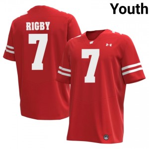 Shamar Rigby #7 UW Badgers Jersey | Moisture Wicking Red University Football Youth Embroidery 68192504