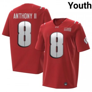 Red Vinny Anthony II #8 UW 2026 Jersey | Youth High School Football Classic Embroidery 71717003