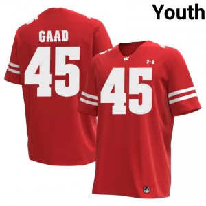 Yahya Gaad #45 UW Badgers Jersey | Alumni Red High School Football Youth Embroidery 96840914